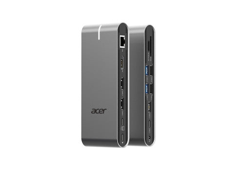 Acer HP.DSCAB.022 base para portátil y replicador de puertos Alámbrico USB 3.2 Gen 1 (3.1 Gen 1) Type-C Plata - imagen 1