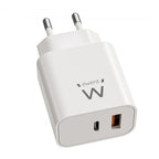 Ewent Cargador Rápido GaN de 20W USB-C PD y USB-A QC, Diseño Compacto - imagen 1