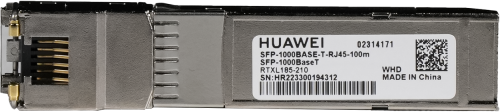 HUAWEI ELECTRICAL TRANSCEIVER,SFP,GE,ELECTRICAL INTERFACE MODULE(100M,RJ45) (SFP-1000BASET)