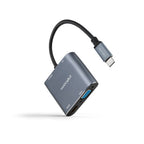 NANOCABLE CONVERSOR USB-C MACHO A HDMI HEMBRA, VGA HEMBRA, USB3.0 Y USB-C PD - imagen 1