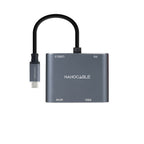NANOCABLE CONVERSOR USB-C MACHO A HDMI HEMBRA, VGA HEMBRA, USB3.0 Y USB-C PD - imagen 2