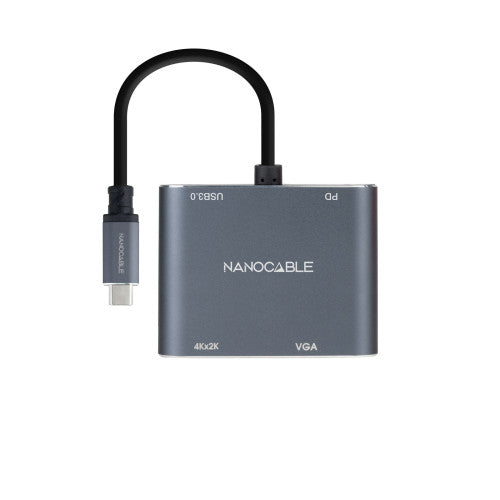 NANOCABLE CONVERSOR USB-C MACHO A HDMI HEMBRA, VGA HEMBRA, USB3.0 Y USB-C PD - imagen 2