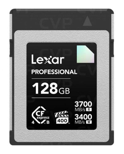 LEXAR 128GB PROFESSIONAL CFEXPRESS 4.0 TYPE-B CARD, UP TO 3700MB/S READ 3400MB/S WRITE. VPG 400