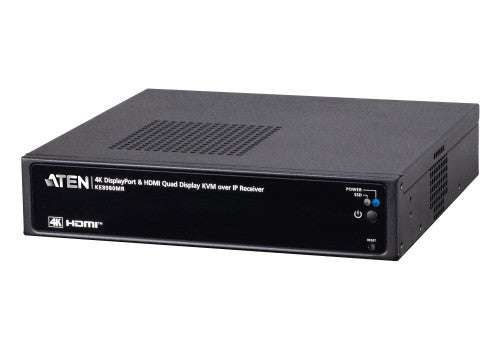 ATEN PREMIUM MODEL (CONSULTAR) USB 4K HDMI AND DISPLAYPORT QUAD-DISPLAY KVM OVER IP RECEIVER WITH MULTI-VIEWER AND VIRTUAL MACHINE ACCESS (KE8980MR-AX-G) - imagen 1