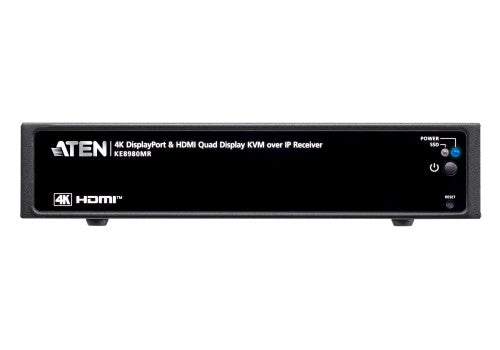 ATEN PREMIUM MODEL (CONSULTAR) USB 4K HDMI AND DISPLAYPORT QUAD-DISPLAY KVM OVER IP RECEIVER WITH MULTI-VIEWER AND VIRTUAL MACHINE ACCESS (KE8980MR-AX-G) - imagen 2