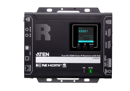 ATEN PREMIUM MODEL (CONSULTAR) RECEPTOR HDMI TRUE 4K SOBRE IP POE CON USB PERIPHERAL SUPPORT AND IR / RS-232 / ETHERNET (WEBGUI) CONTROL AND DAISY-CHAINABLE (VE8962R-AT-G)(CP5) - imagen 3