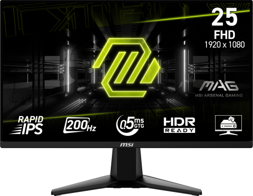 MSI MONITOR MAG 255F E20. 24.5". RAPID IPS FLAT. 1920x1080 . 240HZ. NEGRO - imagen 2