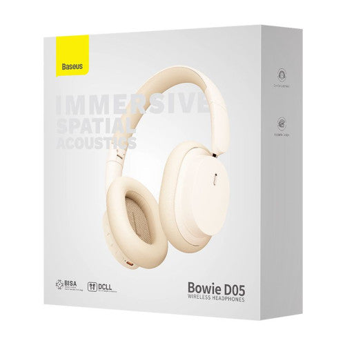 BASEUS BOWIE D05 WIRELESS HEADPHONES CREAMY-WHITE - imagen 3