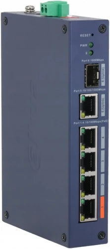 Dahua (DH-CHS4106-4ET-60) DAHUA SWITCH INDUSTRIAL 6 PUERTOS CLOUD MANAGED GIGABIT, 4 PUERTOS POE, 60W, HI-POE, L2