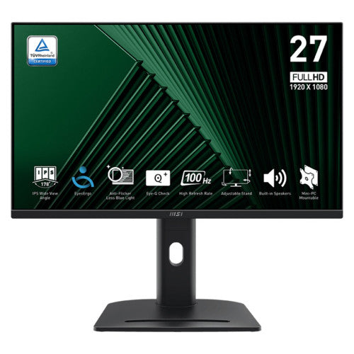 MSI MONITOR PRO MP275PG. 27" IPS PLANO. 1920x1080. 100Hz. NEGRO - imagen 1