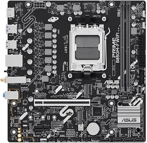Asus PLACA ASUS PRIME B850M-F WIFI,AMD,AM5,B850,2DDR5,128GB,1HDMI,4SATA3+2M.2,GBLAN+WIFI6+BT5.3,5USB3.2,MATX - imagen 1