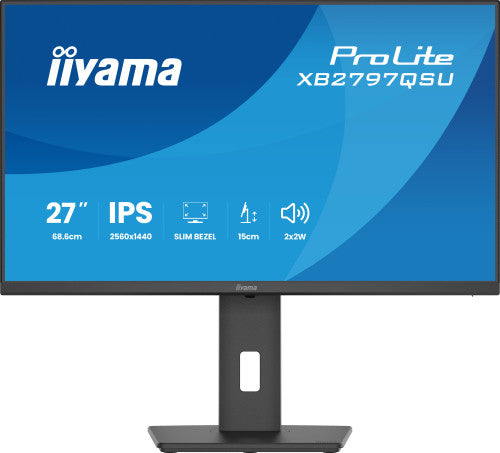 Iiyama MONITOR IIYAMA PANTALLA PARA PC 68,6 CM (27") 2560 X 1440 PIXELES QUAD HD LED PANEL IPS AJUSTABLE HDMI DISPLAYPORT USB - imagen 1