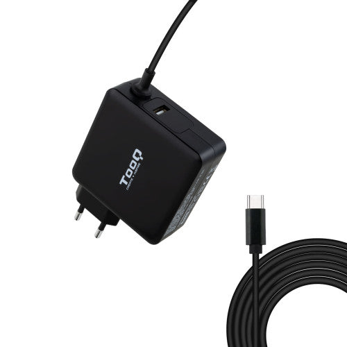 TOOQ CARGADOR PORTÁTIL USB-C PD3.0 65W, NEGRO - imagen 1