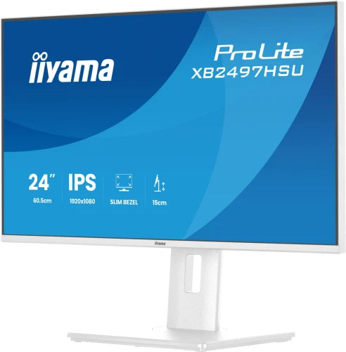 Iiyama MONITOR IIYAMA PANTALLA PARA PC 60,5 CM (23,8") 1920 X 1080 PIXELES FULL HD LED PANEL IPS COLOR BLANCO AJUSTABLE HDMI DISPLAYPORT USB - imagen 2