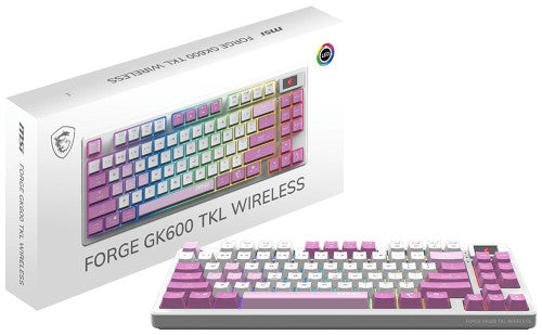 MSI TECLADO MSI FORGE GK600 TKL W VIOLET ES - imagen 3