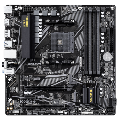 GIGABYTE B550M DS3H AC R2 Placa base - Procesadores AMD Ryzen 5000, VRM de 5+3 fases, hasta 4733 MHz DDR4 (O.C.), 1x M.2 PCIe 4.0 + 1x M.2 PCIe 3.0, Wi-Fi 5, LAN 1 GbE, USB 3.2 Gen 1 - imagen 2