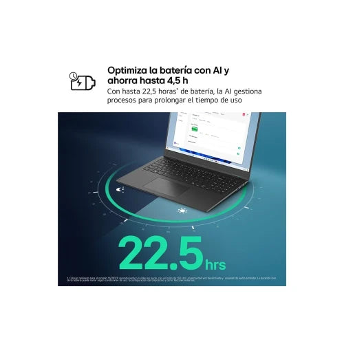 LG PORTATIL LG GRAM,16",16Z90T, INTEL CORE ULTRA 7, 40,6 CM, 2560 X 1600 PIXELES, 32 GB, 1 TB, WINDOWS 11 HOME - imagen 2
