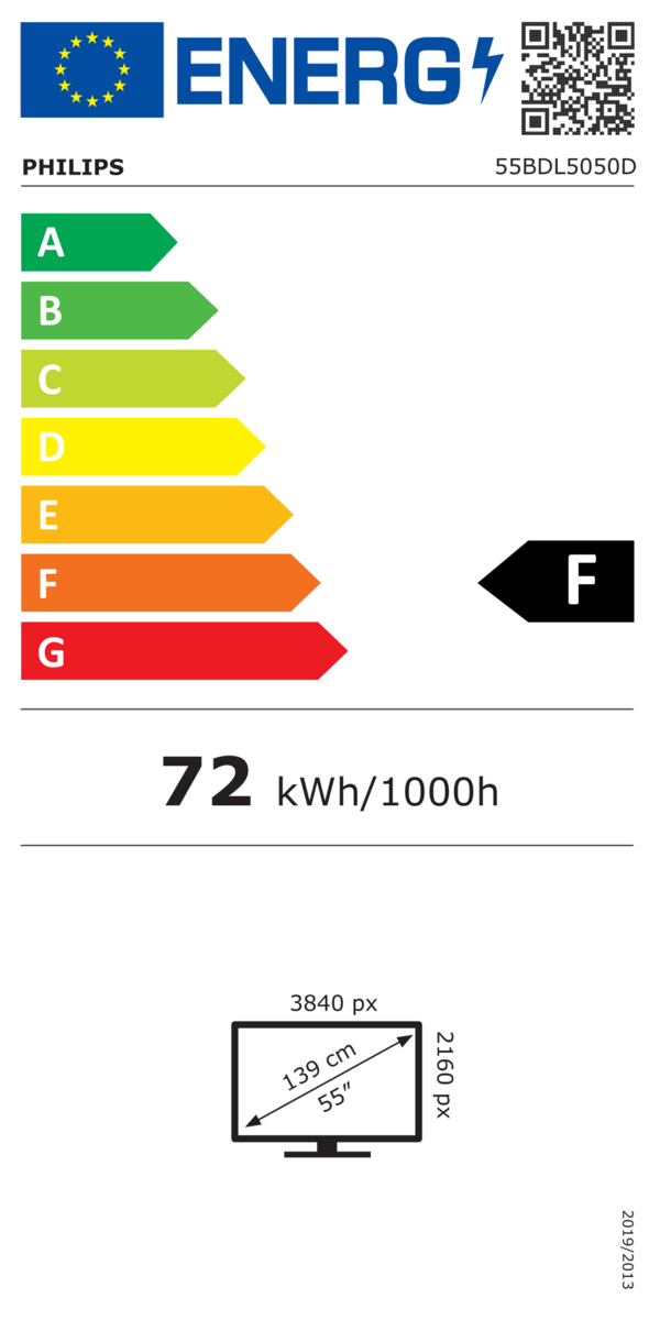 PHILIPS 24x7 ( ANDROID 11 SoC) 55" D-LINE, UHD, 600CD, 24/7 LANDSCAPE & PORTRAIT, ANDROID 14, MEDIAPLAYER, FULL FAILOVER, WIFI & BT, WAVE READY (55BDL5050D/00) - imagen 2