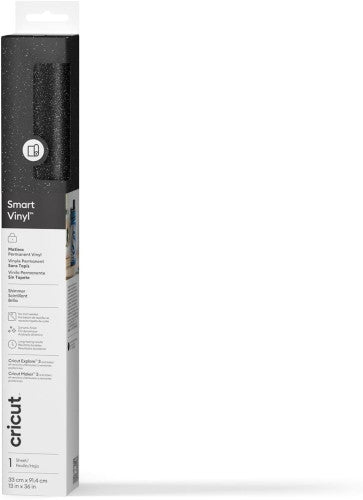 CRICUT SMART VINYL PERMANENT 33X91CM 1 SHEET (SHIMMER BLACK)