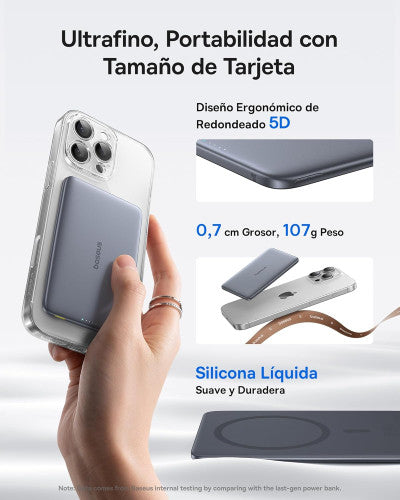 BASEUS PICOGO AM41 ULTRA-SLIM MAGNETIC POWER BANK 5000MAH 20W - imagen 2
