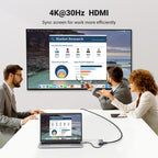 UGREEN HUB 7 EN 1, 2USB3.0, LECTORTARJETA, MICROSD, RJ45 ETHERNET GGBT1000MBPS, USB C100W - imagen 3