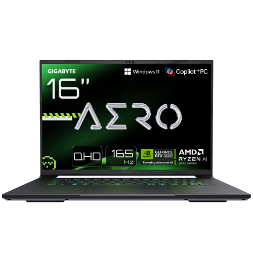 GIGABYTE AERO X16 Portátil Gaming - Copilot+ PC, 16" QHD 165Hz, AMD Ryzen AI 7 HX 350, RTX 5070, 32 GB DDR5 5200MHz, 1 x SSD Gen4 de 1 TB, Win 11 Home, garantía de 2 años, AERO X16 1WH93ESC64DH - imagen 1