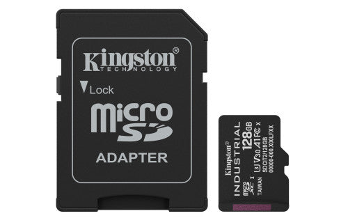 Kingston Technology Tarjeta 128GB microSDXC Industrial C10 A1 pSLC + adaptador SD - imagen 1