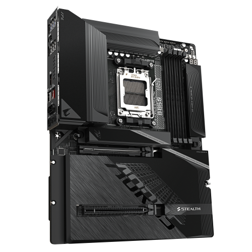 GIGABYTE B850 AORUS STEALTH Placa Base – CPUs AMD Ryzen Serie 9000, VRM digital de 14+2+2 fases, hasta 8200 MHz DDR5 (O.C.), 2× M.2 PCIe 5.0 + 2× M.2 PCIe 4.0, Wi-Fi 7, LAN 5 GbE, USB 3.2 Gen 2 - imagen 3