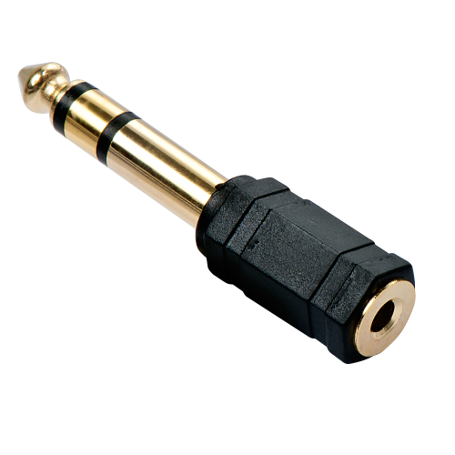 Lindy 35620 cambiador de género para cable 6.3mm 3.5mm Negro
