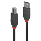 Lindy 36670 cable USB USB 2.0 0,2 m USB A USB B Negro, Gris - imagen 1