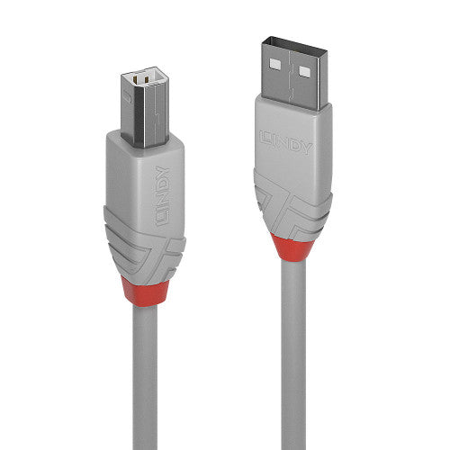 Lindy 36683 cable USB USB 2.0 2 m USB A USB B Gris - imagen 1