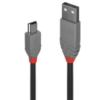 Lindy 36723 cable USB USB 2.0 2 m USB A Mini-USB B Negro, Gris - imagen 1