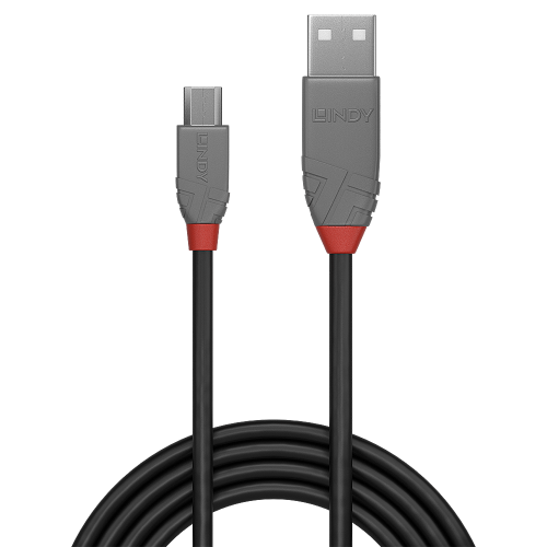 Lindy 36733 cable USB USB 2.0 2 m USB A Micro-USB B Negro, Gris - imagen 2