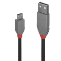 Lindy 36735 cable USB USB 2.0 5 m USB A Micro-USB B Negro, Gris - imagen 1