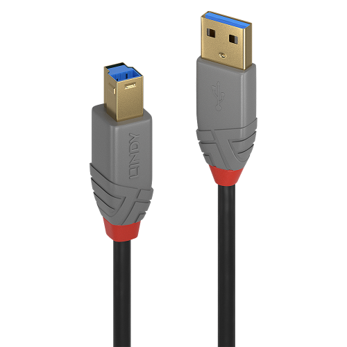 Lindy 36740 cable USB USB 3.2 Gen 1 (3.1 Gen 1) 0,5 m USB A USB B Negro - imagen 1