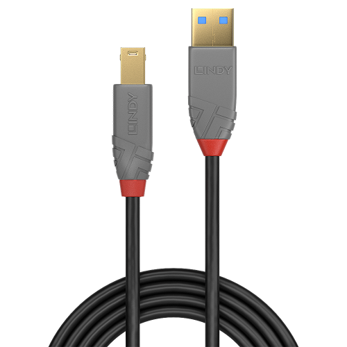 Lindy 36740 cable USB USB 3.2 Gen 1 (3.1 Gen 1) 0,5 m USB A USB B Negro - imagen 2