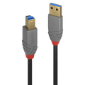 Lindy 36743 cable USB USB 3.2 Gen 1 (3.1 Gen 1) 3 m USB A USB B Negro, Gris - imagen 1
