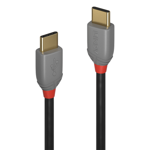 Lindy 36872 cable USB USB 2.0 2 m USB C Negro, Gris - imagen 1
