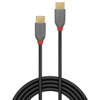 Lindy 36873 cable USB USB 2.0 3 m USB C Negro, Gris - imagen 2