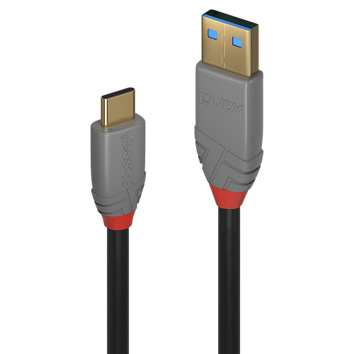 Lindy 36911 cable USB 1 m USB C USB A Negro, Gris - imagen 1