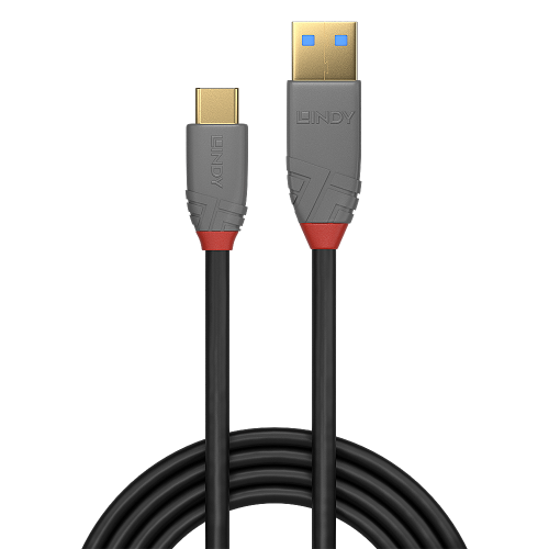 Lindy 36911 cable USB 1 m USB C USB A Negro, Gris - imagen 2