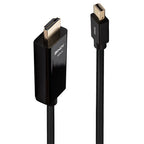 Lindy 36926 adaptador de cable de vídeo 1 m HDMI tipo A (Estándar) Mini DisplayPort Negro - imagen 1