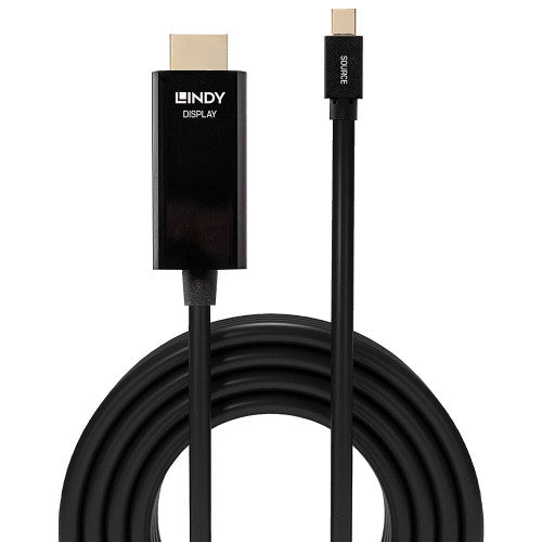 Lindy 36926 adaptador de cable de vídeo 1 m HDMI tipo A (Estándar) Mini DisplayPort Negro - imagen 2
