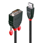 Lindy 41491 adaptador de cable de vídeo 2 m DisplayPort DVI-D Negro - imagen 1