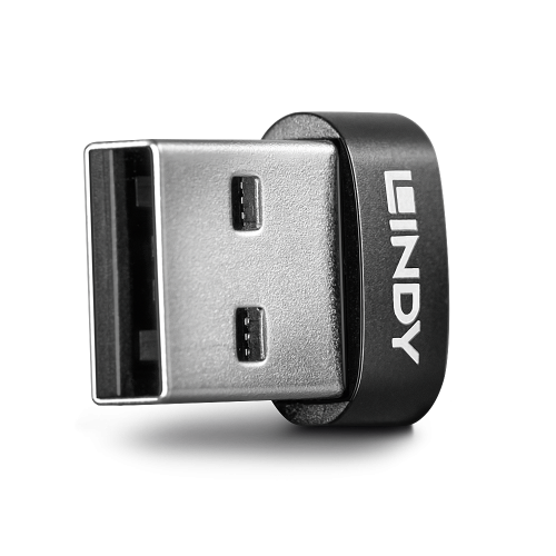 Lindy 41884 cambiador de género para cable USB Type-A USB Type-C Negro - imagen 1