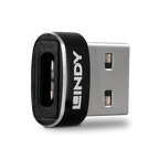 Lindy 41884 cambiador de género para cable USB Type-A USB Type-C Negro - imagen 2