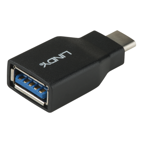 Lindy 41899 cambiador de género para cable USB 3.1-C USB 3.1-A Negro - imagen 2