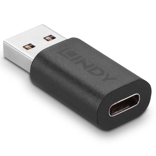 Lindy 41904 cambiador de género para cable USB 3.2 Type A USB 3.2 Type C Negro - imagen 2