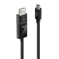 Lindy 43343 adaptador de cable de vídeo 3 m USB Tipo C DisplayPort Negro - imagen 1