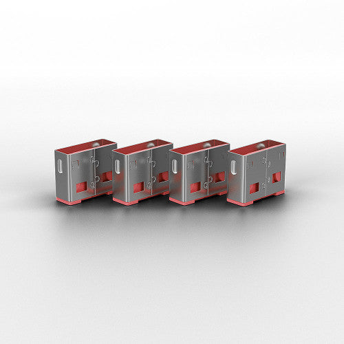 Lindy 40450 bloqueador de puerto Bloqueador de puerto + clave USB tipo A Rosa Acrilonitrilo butadieno estireno (ABS) 5 pieza(s) - imagen 2